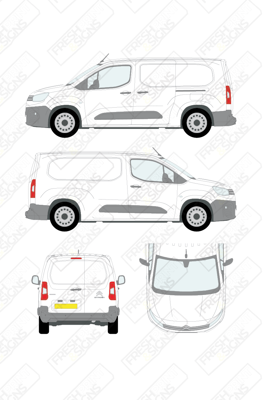 Van Graphics - Citroen | Berlingo | 2018-2024 | Long Wheelbase (L2) | Panelled Rear Doors