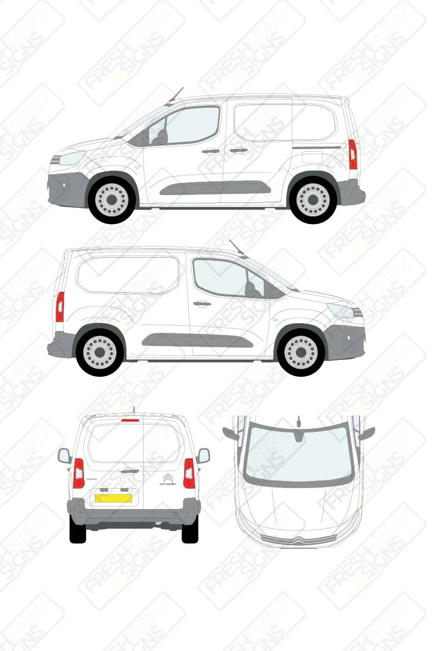 Van Graphics - Citroen | Berlingo | 2018-2024 | Short Wheelbase (L1) | Panelled Rear Doors