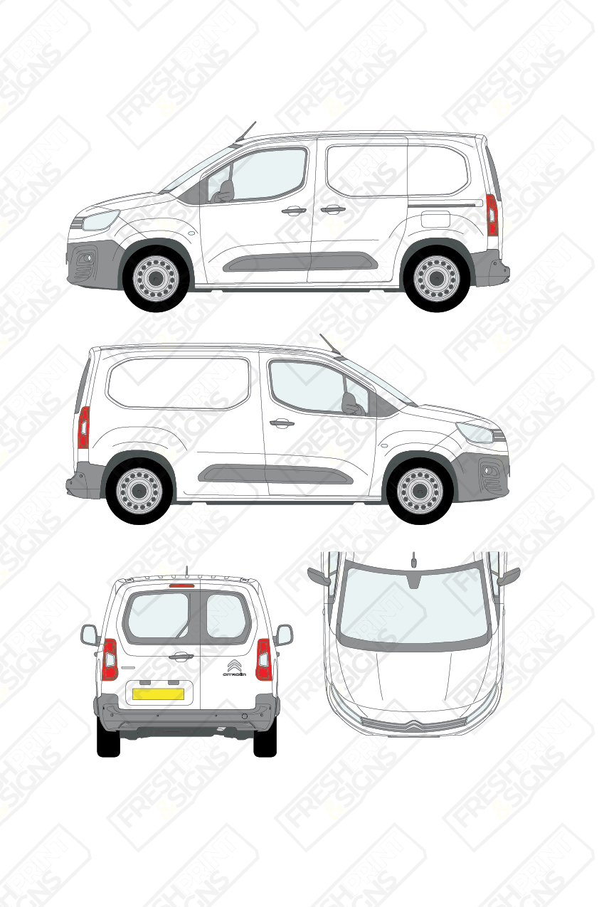 Van Graphics - Citroen | Berlingo | 2018-2024 | Short Wheelbase (L1) | With Rear Windows