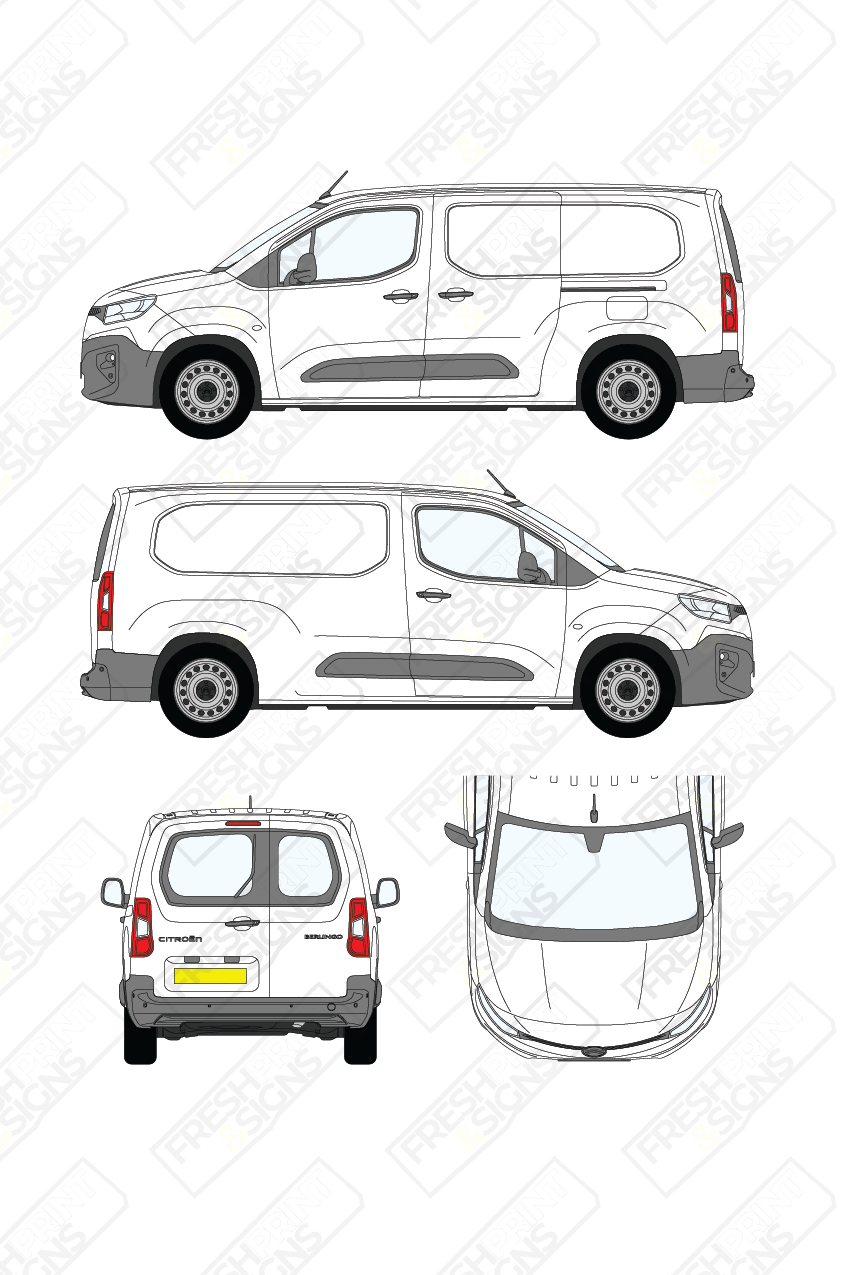 Van Graphics - Citroen | Berlingo | 2024-2025 | Long Wheelbase (L2) | With Rear Windows