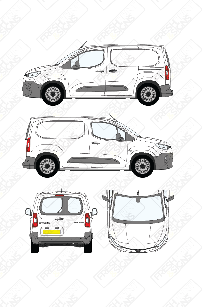 Van Graphics - Citroen | Berlingo | 2024-2025 | Short Wheelbase (L1) | With Rear Windows