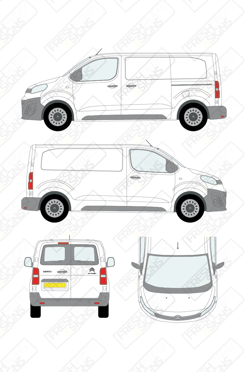 Van Graphics - Citroen | Dispatch | 2016-2024 | Medium Wheelbase (L2) | With Rear Windows