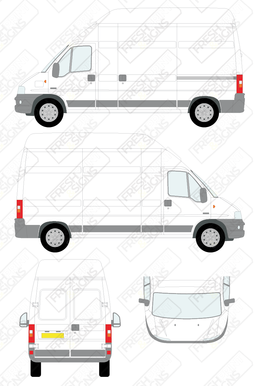 Van Graphics - Citroen | Relay | 2002-2006 | Long Wheelbase (L3) | Extra-High Roof (H3) | Panelled Rear Doors