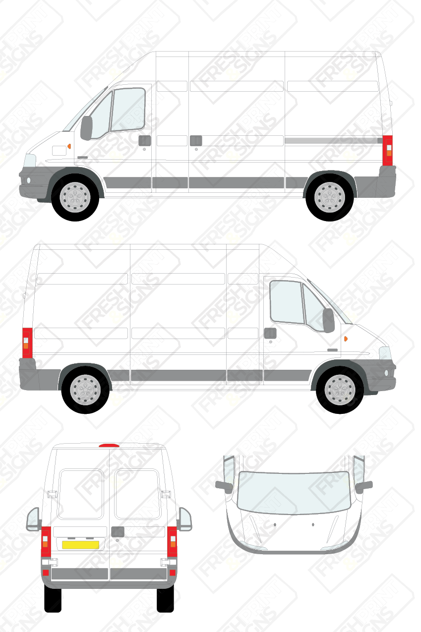 Van Graphics - Citroen | Relay | 2002-2006 | Long Wheelbase (L3) | High Roof (H2) | Panelled Rear Doors