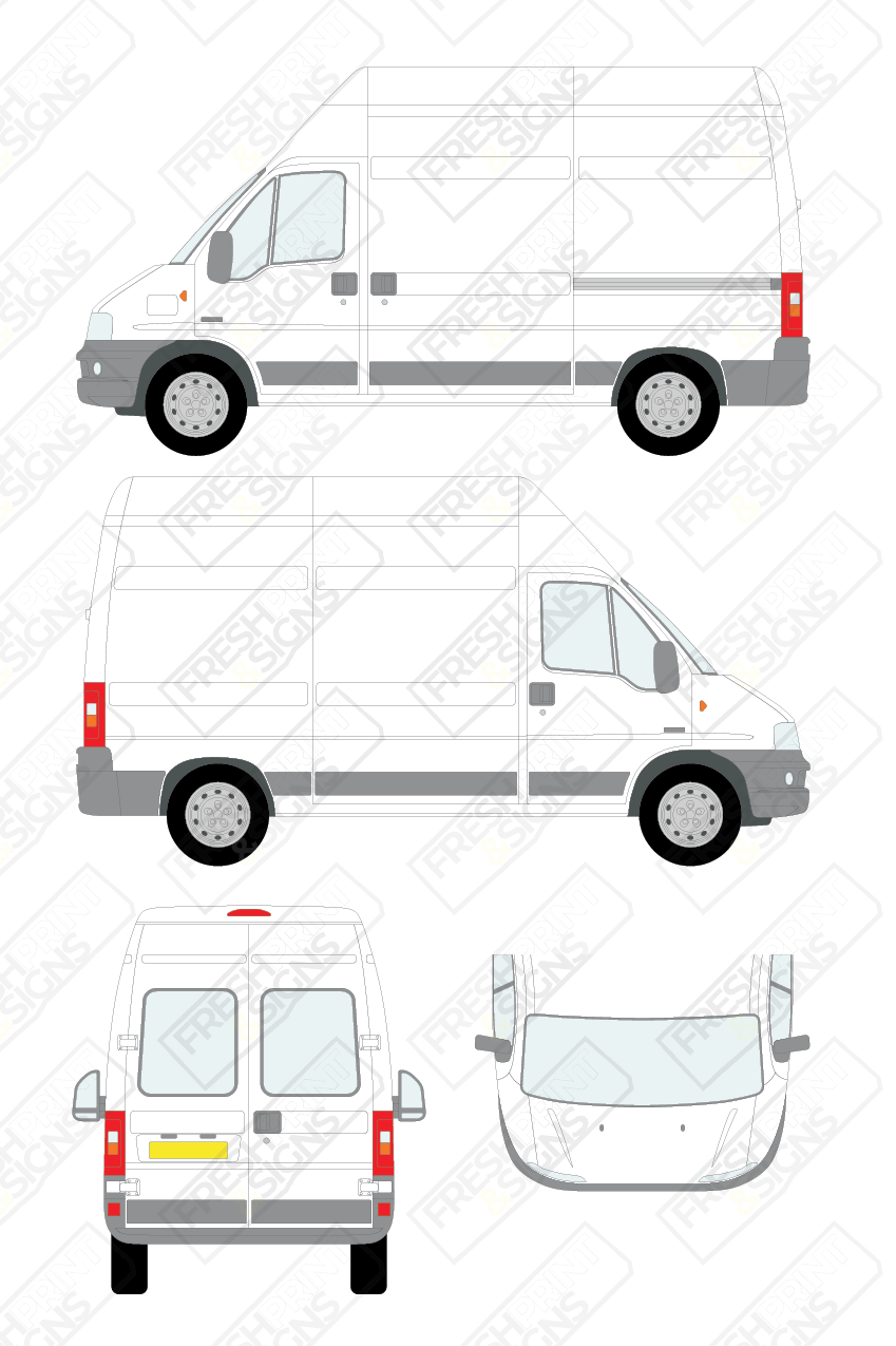 Van Graphics - Citroen | Relay | 2002-2006 | Medium Wheelbase (L2) | Extra-High Roof (H3) | With Rear Windows