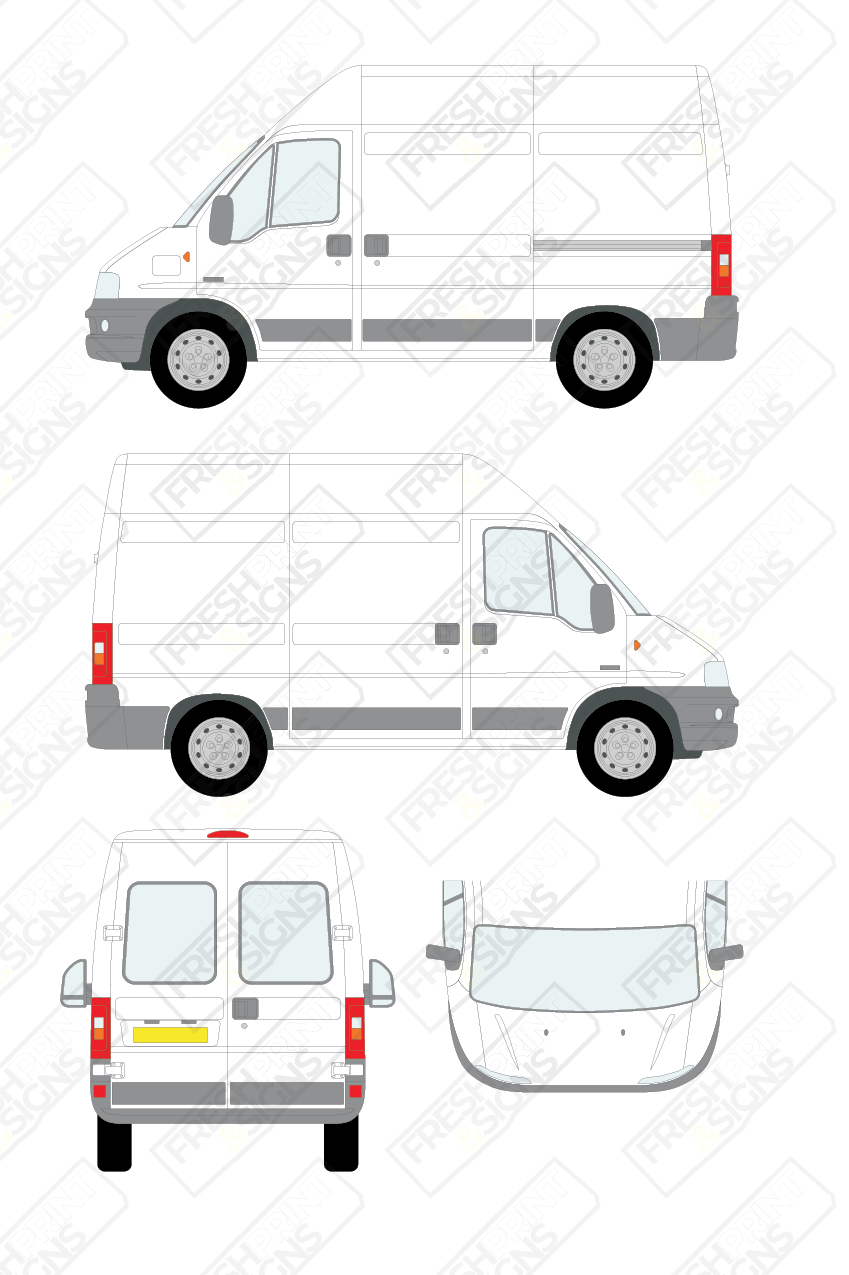 Van Graphics - Citroen | Relay | 2002-2006 | Short Wheelbase (L1) | High Roof (H2) | With Rear Windows