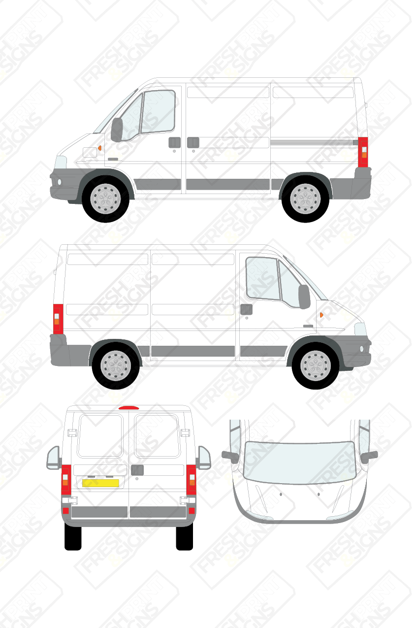 Van Graphics - Citroen | Relay | 2002-2006 | Short Wheelbase (L1) | Low Roof (H1) | Panelled Rear Doors