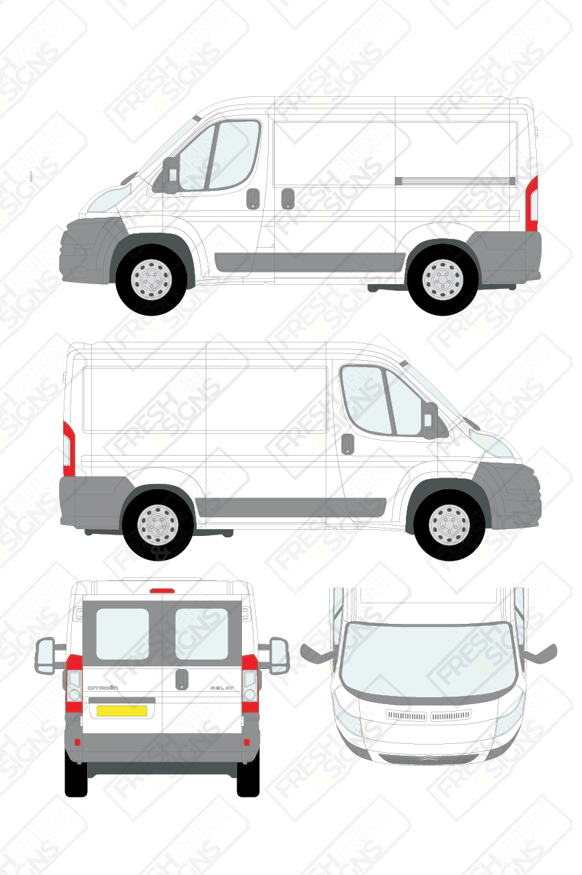 Van Graphics - Citroen | Relay | 2006-2014 | Short Wheelbase (L1) | Low Roof (H1) | With Rear Windows
