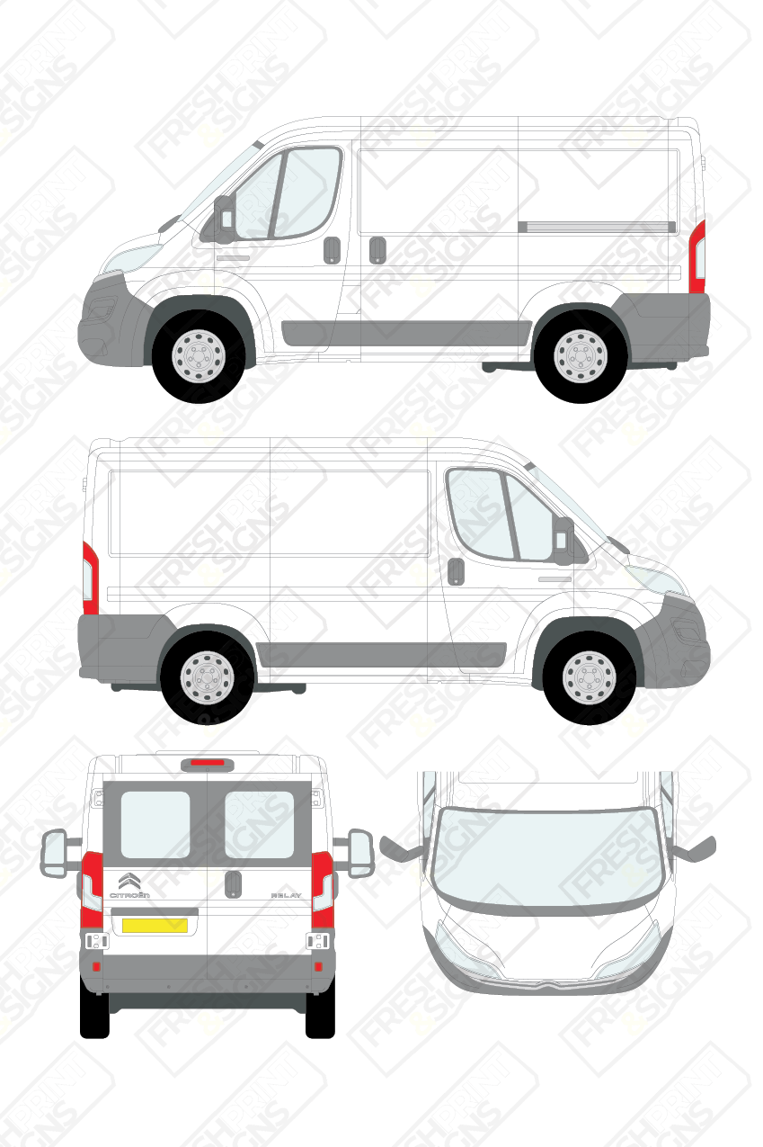 Van Graphics - Citroen | Relay | 2014-2025 | Short Wheelbase (L1) | Low Roof (H1) | With Rear Windows