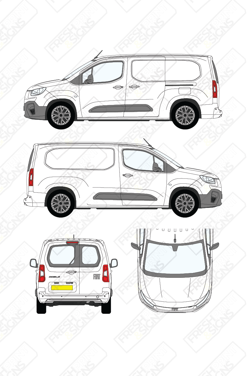 Van Graphics - Fiat | Doblo | 2024-2025 | Long Wheelbase (L2) | With Rear Windows