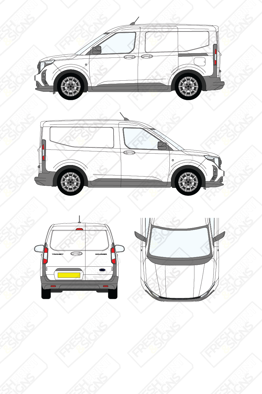 Van Graphics - Ford | Transit Courier | 2024-2025 | Panelled Rear Doors