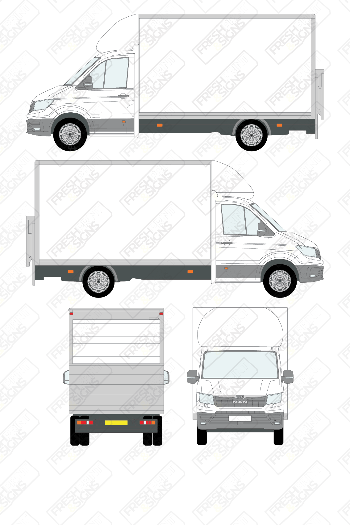 Van Graphics - MAN | TGE Luton | 2017-2025 | With Tail Lift