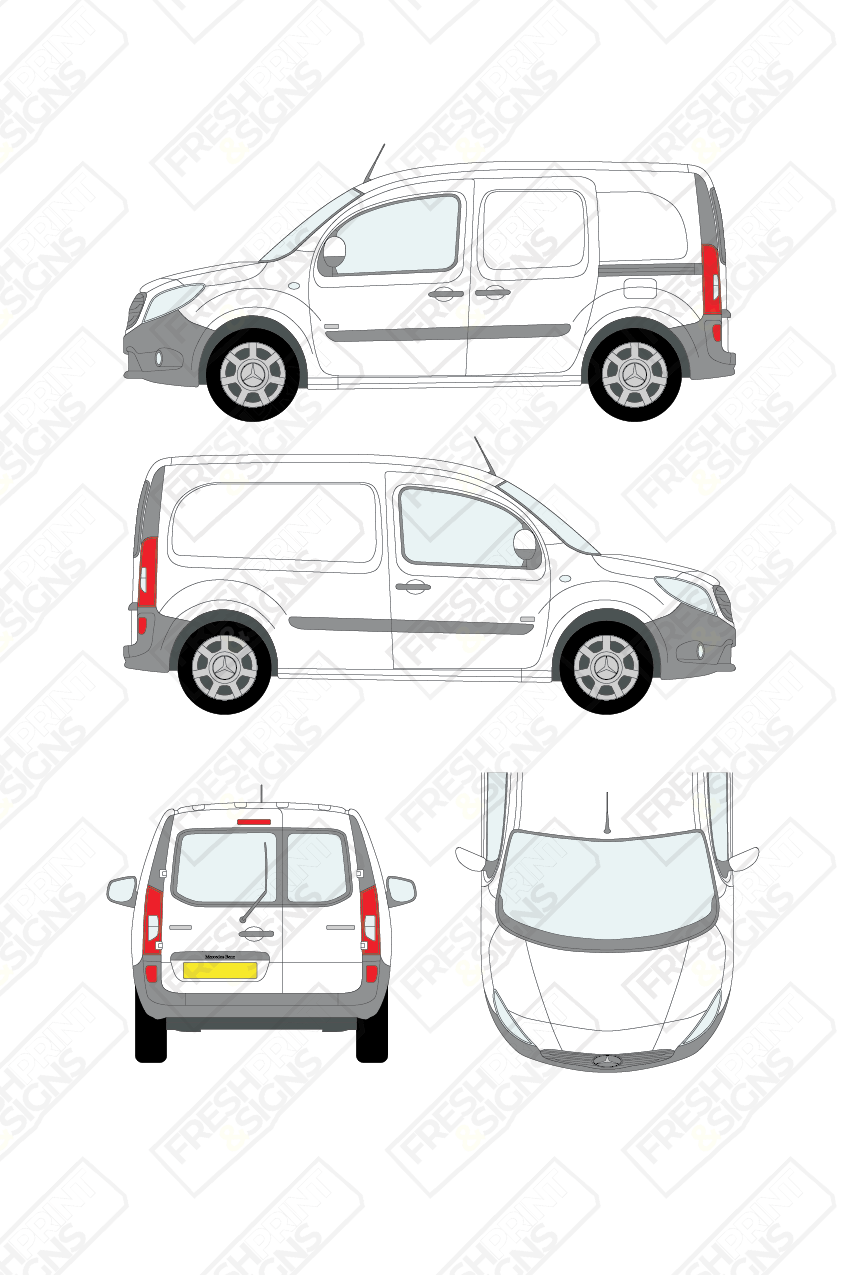 Van Graphics - Mercedes | Citan | 2012-2022 | Medium Wheelbase (L2) | With Rear Windows