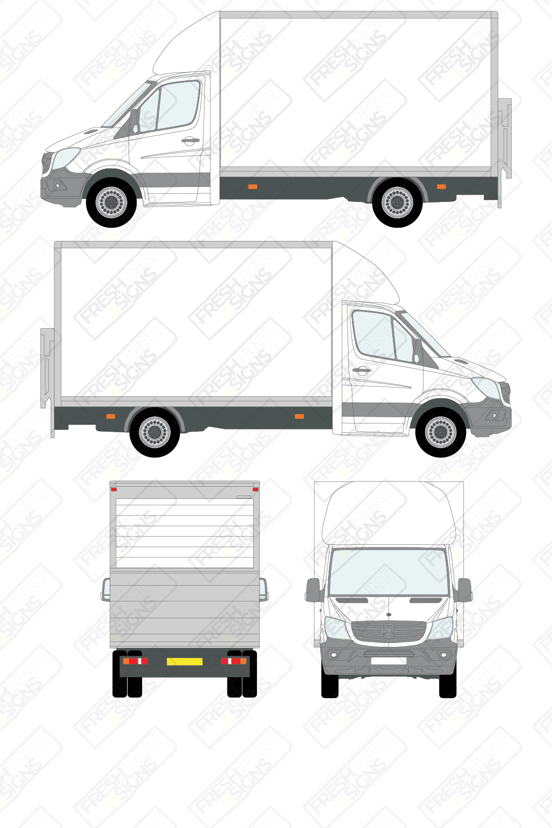 Van Graphics - Mercedes | Sprinter Luton | 2013-2018 | With Tail Lift