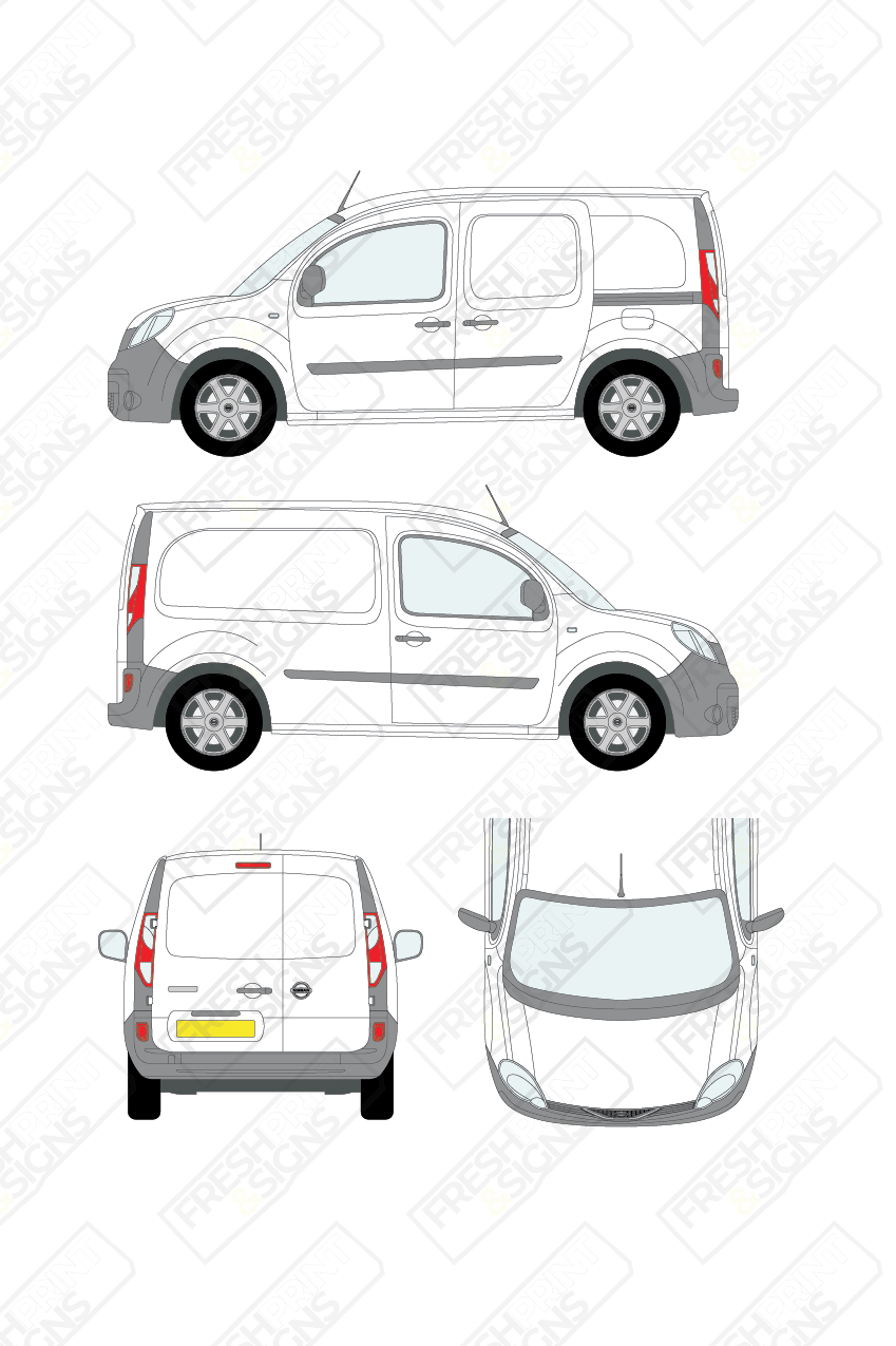 Van Graphics - Nissan | NV250 | 2019-2022 | Short Wheelbase (L1) | Panelled Rear Doors