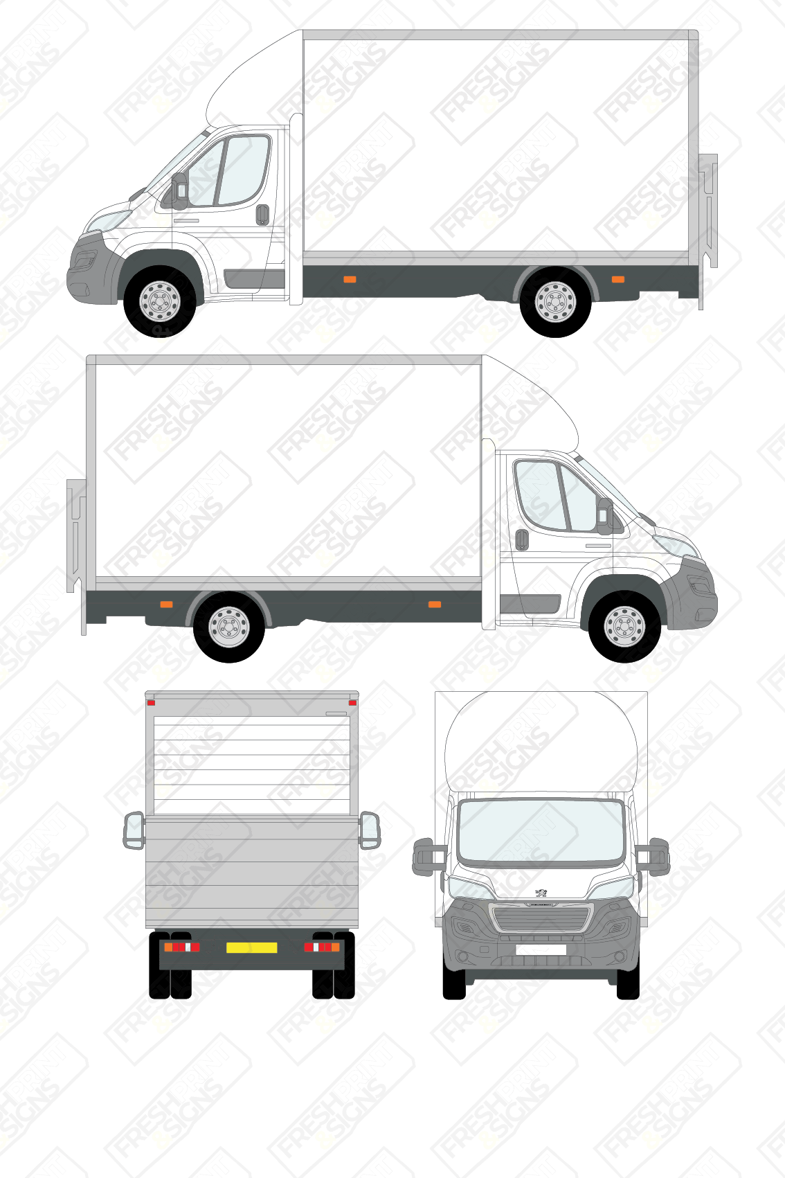 Van Graphics - Peugeot | Boxer Luton | 2014-2025 | With Tail Lift