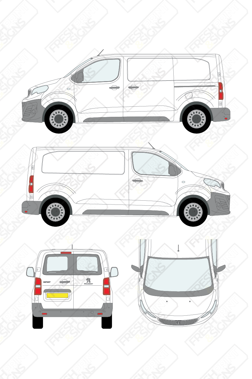 Van Graphics - Peugeot | Expert | 2016-2024 | Medium Wheelbase (L2) | With Rear Windows