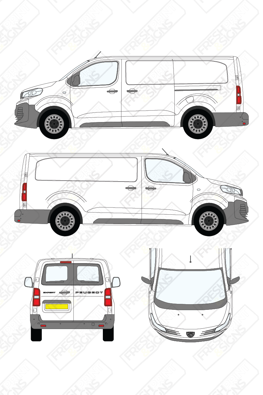 Van Graphics - Peugeot | Expert | 2024-2025 | Long Wheelbase (L2) | With Rear Windows