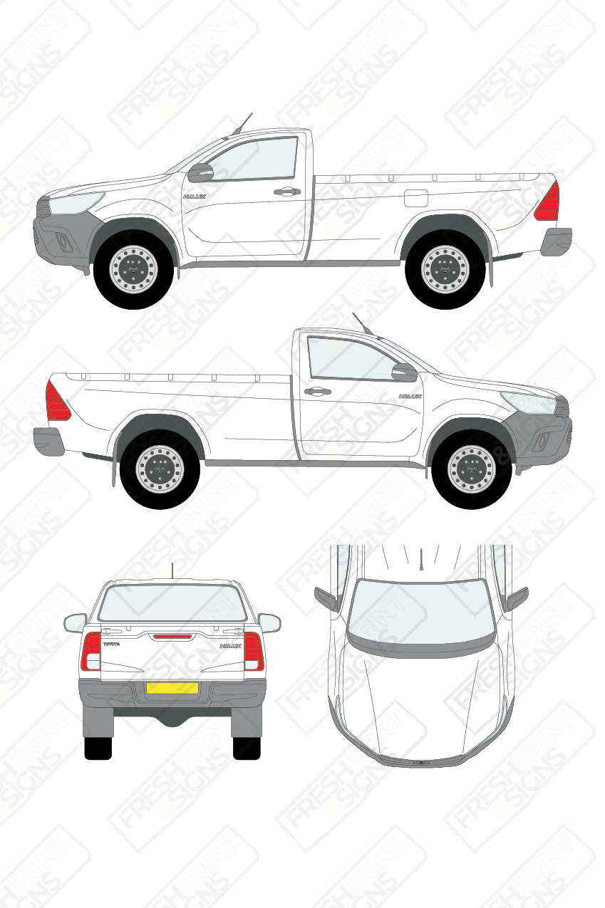 Van Graphics - Toyota | Hi-Lux | 2016-2020 | Standard Cab