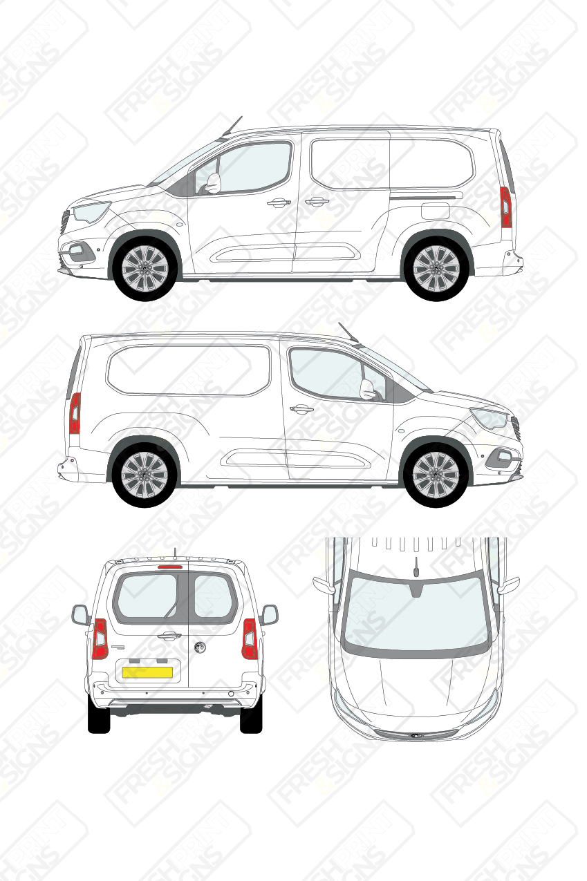 Van Graphics - Vauxhall | Combo | 2019-2025 | Long Wheelbase (L2) | With Rear Windows