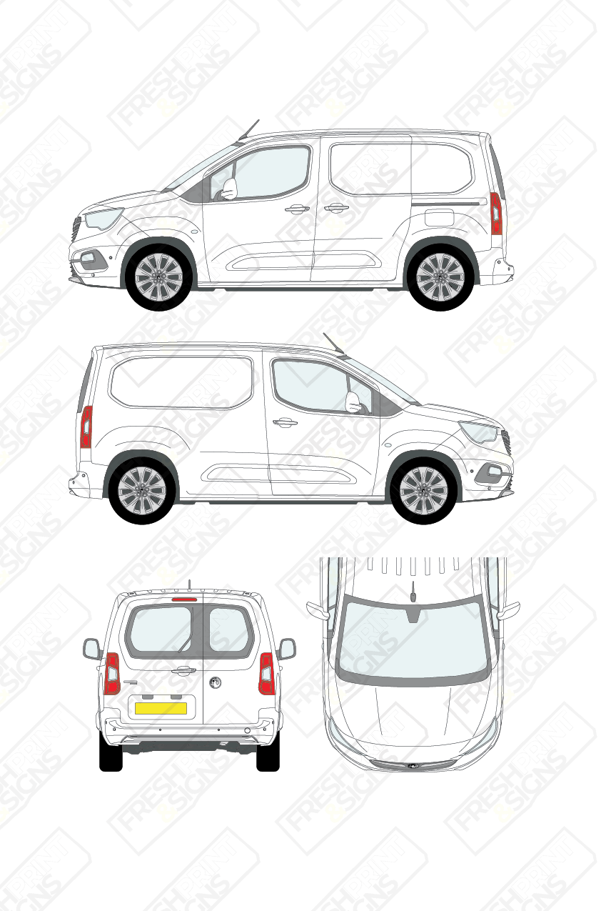 Van Graphics - Vauxhall | Combo | 2019-2025 | Short Wheelbase (L1) | With Rear Windows