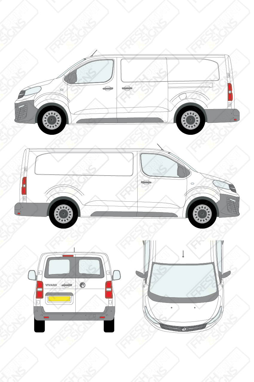 Van Graphics - Vauxhall | Vivaro | 2019-2025 | Long Wheelbase (L2) | With Rear Windows