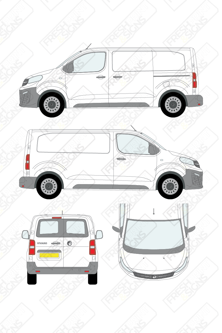 Van Graphics - Vauxhall | Vivaro | 2019-2025 | Short Wheelbase (L1) | With Rear Windows