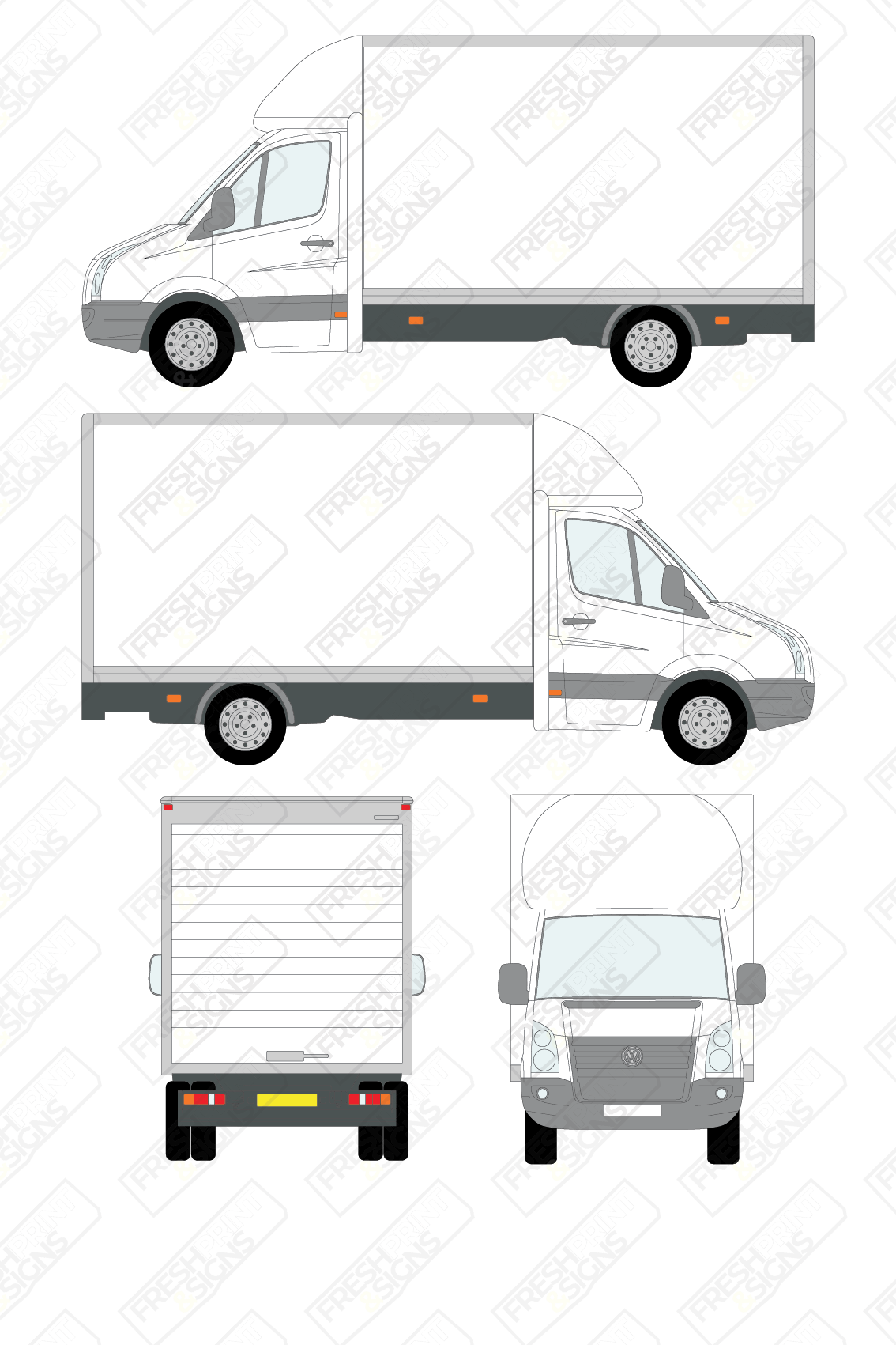 Van Graphics - Volkswagen | Crafter Luton | 2006-2011 | No Tail Lift