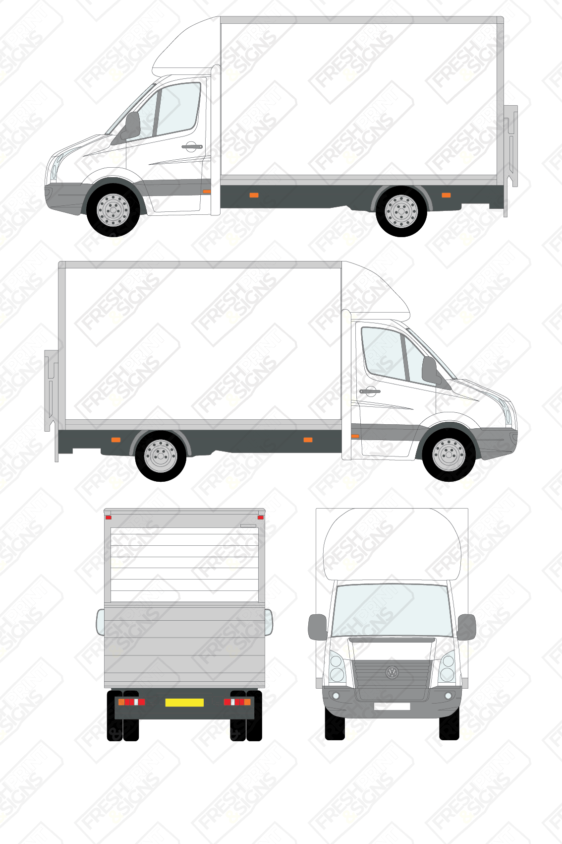 Van Graphics - Volkswagen | Crafter Luton | 2006-2011 | With Tail Lift