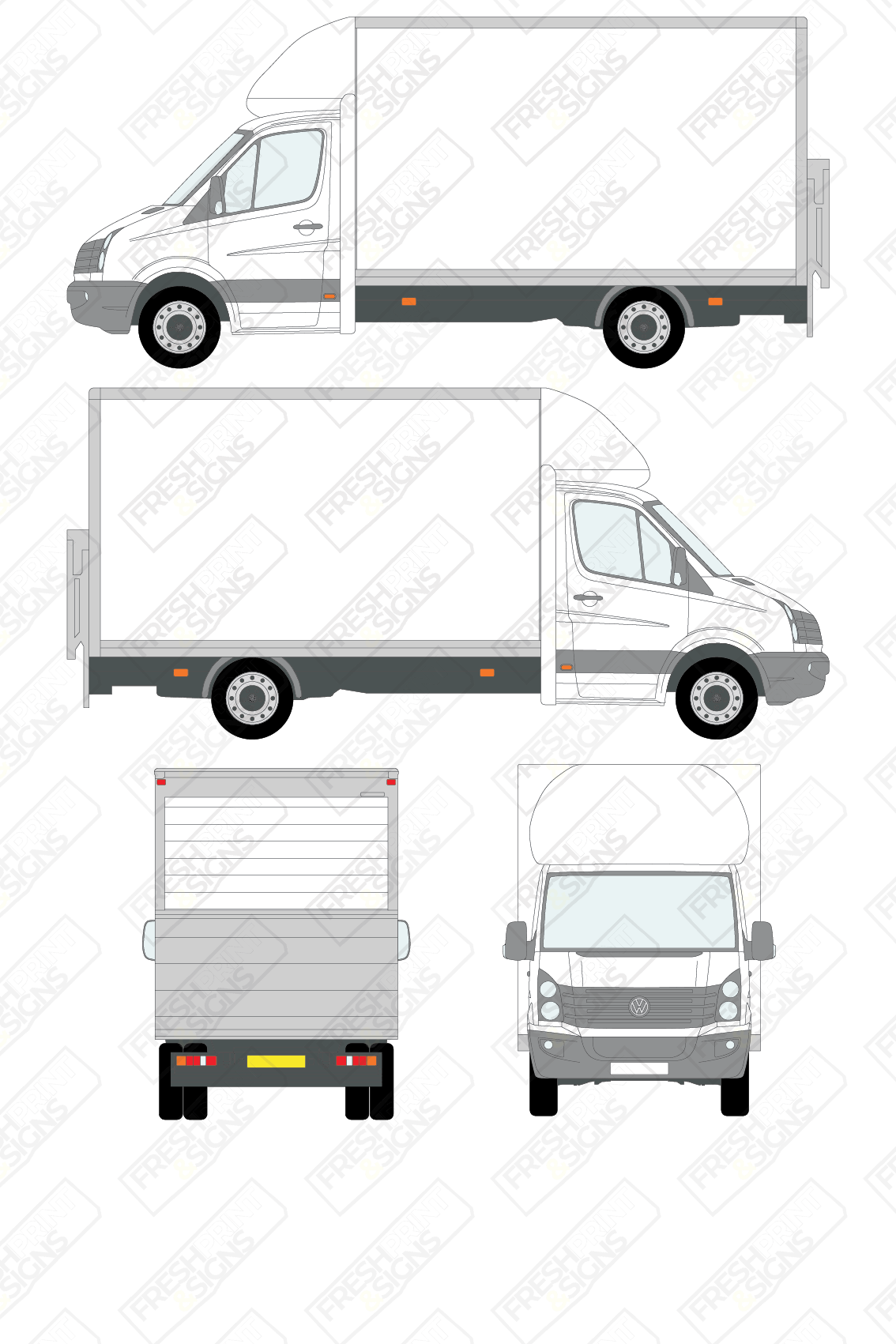 Van Graphics - Volkswagen | Crafter Luton | 2011-2017 | With Tail Lift