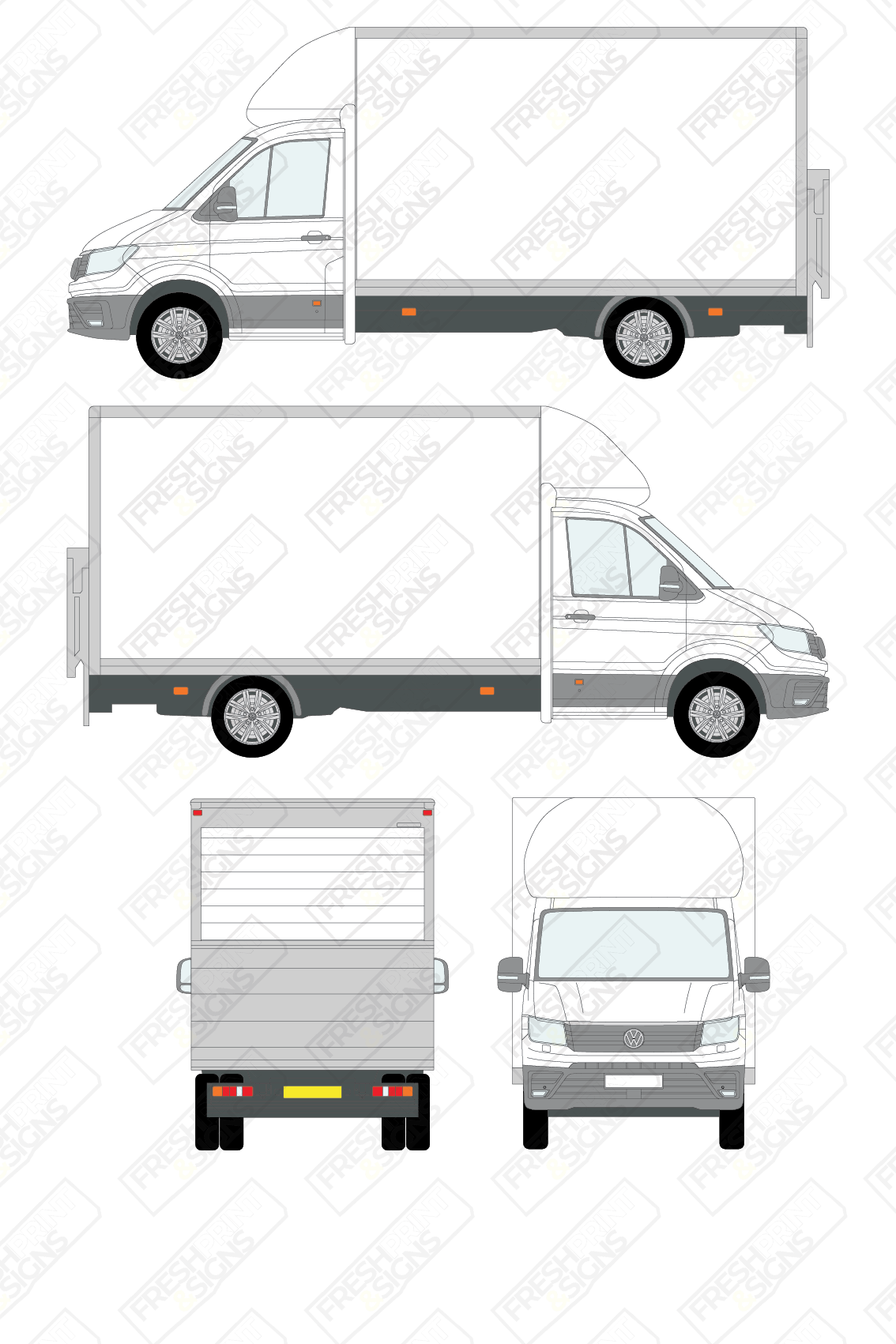 Van Graphics - Volkswagen | Crafter Luton | 2017-2025 | With Tail Lift
