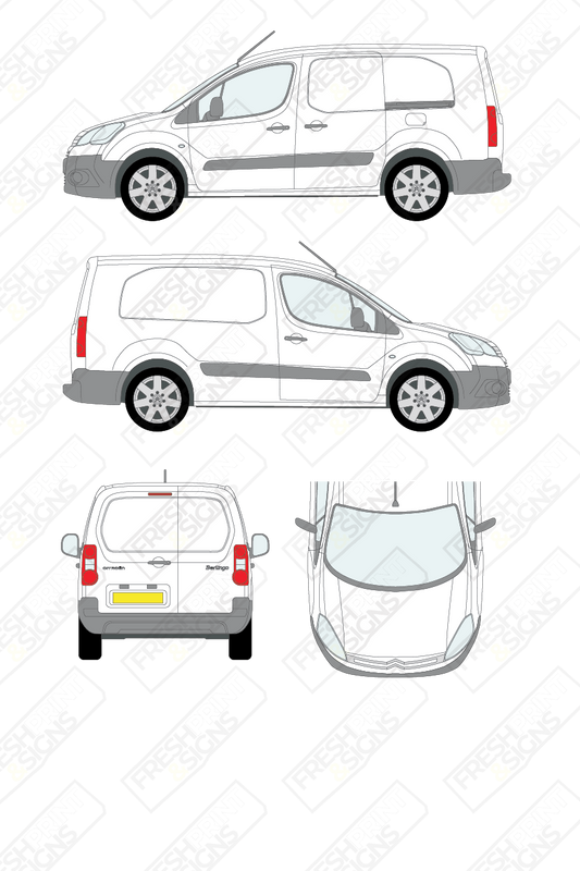 Van Graphics - Citroen | Berlingo | 2008-2015 | Long Wheelbase (L2) | Panelled Rear Doors