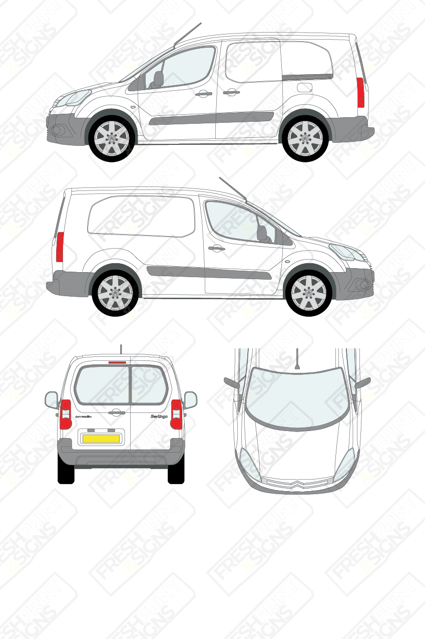 Van Graphics - Citroen | Berlingo | 2008-2015 | Long Wheelbase (L2) | With Rear Windows