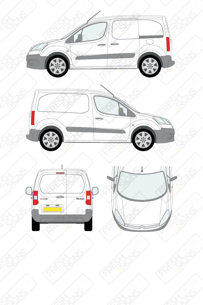 Van Graphics - Citroen | Berlingo | 2008-2015 | Short Wheelbase (L1) | Panelled Rear Doors