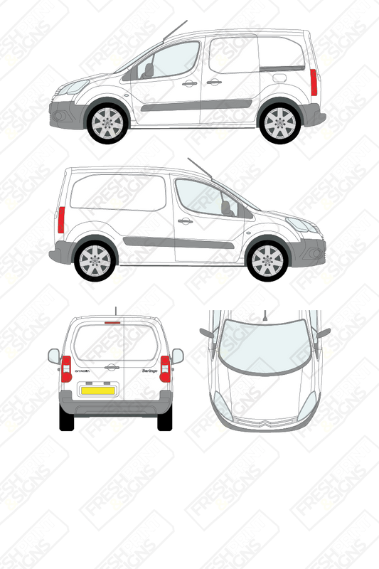 Van Graphics - Citroen | Berlingo | 2008-2015 | Short Wheelbase (L1) | Panelled Rear Doors