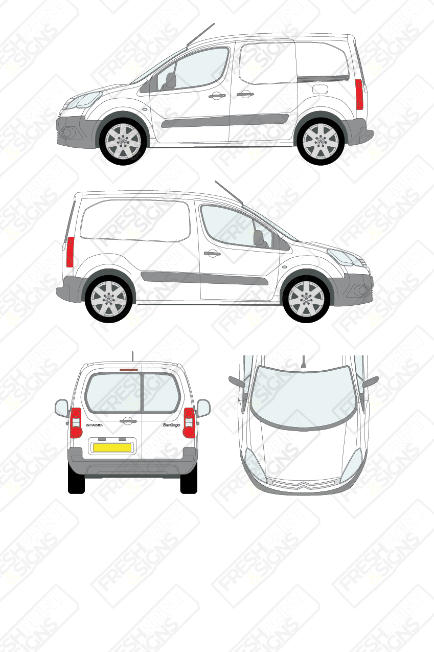 Van Graphics - Citroen | Berlingo | 2008-2015 | Short Wheelbase (L1) | With Rear Windows