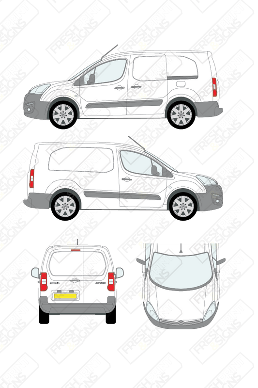 Van Graphics - Citroen | Berlingo | 2015-2018 | Long Wheelbase (L2) | Panelled Rear Doors