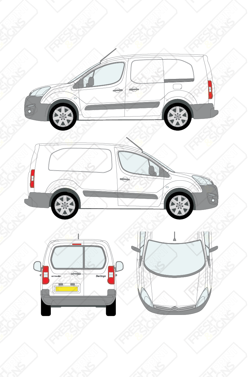 Van Graphics - Citroen | Berlingo | 2015-2018 | Long Wheelbase (L2) | With Rear Windows