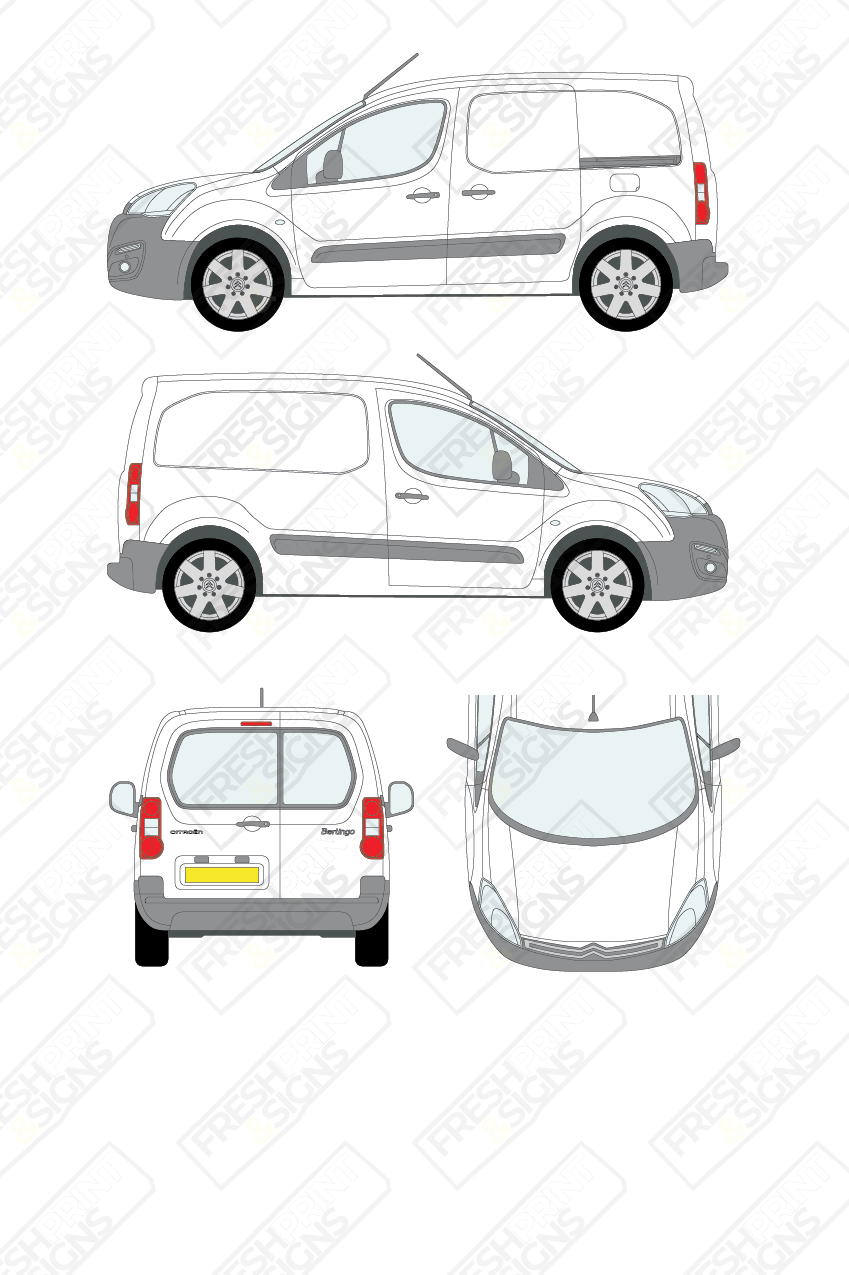 Van Graphics - Citroen | Berlingo | 2015-2018 | Short Wheelbase (L1) | With Rear Windows