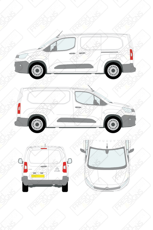 Van Graphics - Citroen | Berlingo | 2018-2024 | Long Wheelbase (L2) | Panelled Rear Doors