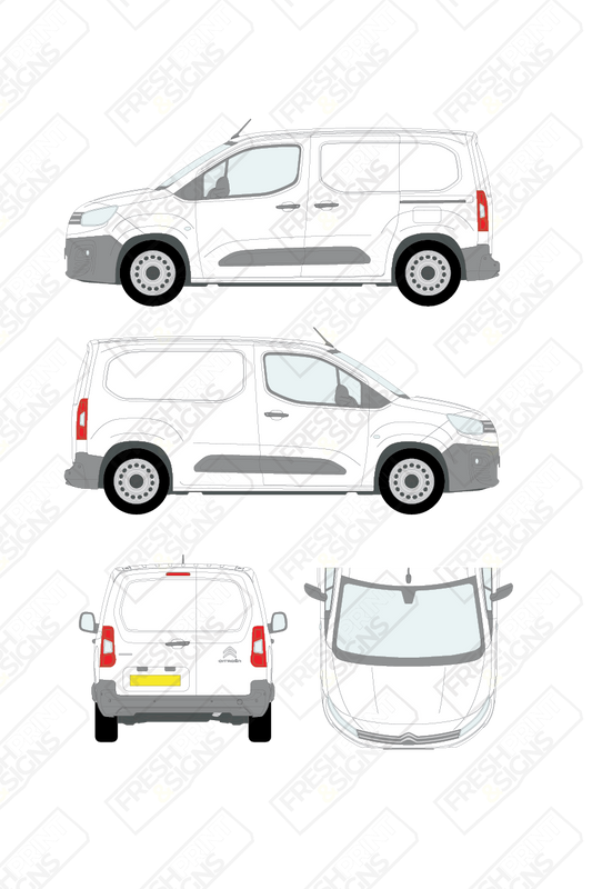 Van Graphics - Citroen | Berlingo | 2018-2024 | Short Wheelbase (L1) | Panelled Rear Doors