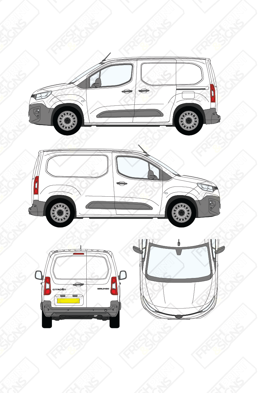 Van Graphics - Citroen | Berlingo | 2024-2025 | Short Wheelbase (L1) | Panelled Rear Doors