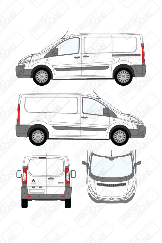 Van Graphics - Citroen | Dispatch | 2007-2016 | Short Wheelbase (L1) | Low Roof (H1) | Panelled Rear Doors