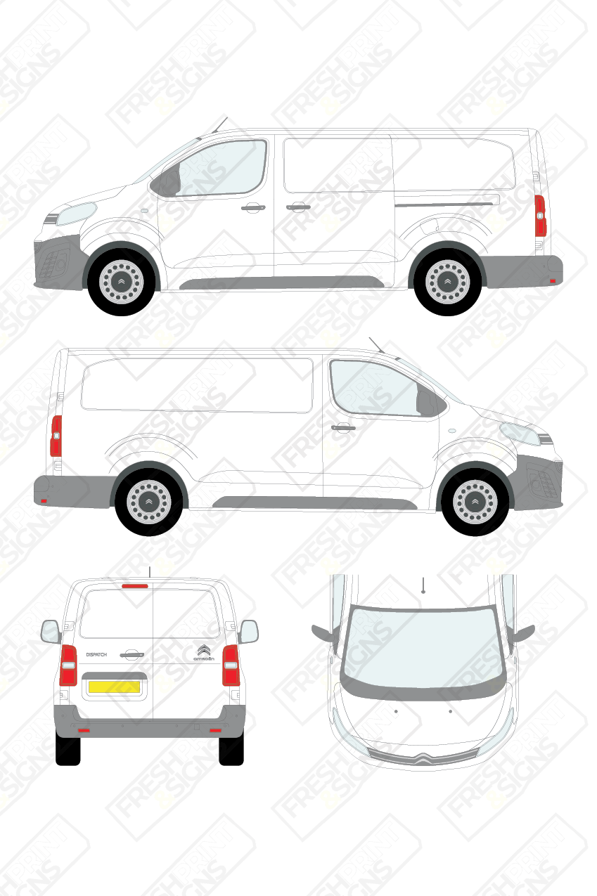 Van Graphics - Citroen | Dispatch | 2016-2024 | Long Wheelbase (L3) | Panelled Rear Doors