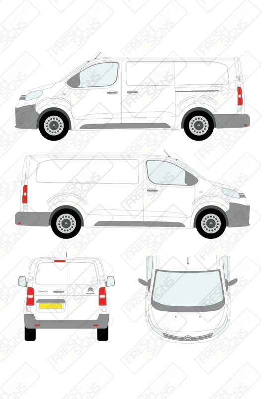 Van Graphics - Citroen | Dispatch | 2016-2024 | Long Wheelbase (L3) | Panelled Rear Doors