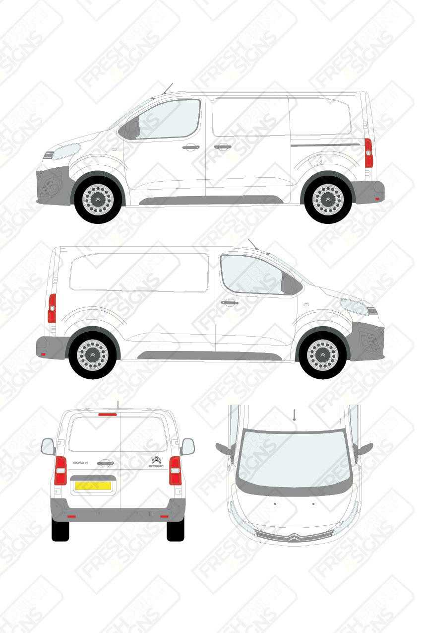 Van Graphics - Citroen | Dispatch | 2016-2024 | Medium Wheelbase (L2) | Panelled Rear Doors