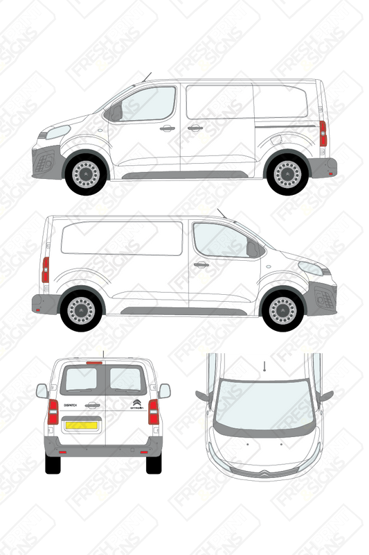 Van Graphics - Citroen | Dispatch | 2016-2024 | Medium Wheelbase (L2) | With Rear Windows