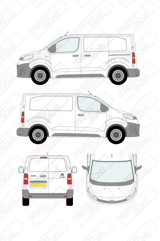 Van Graphics - Citroen | Dispatch | 2016-2024 | Short Wheelbase (L1) | Panelled Rear Doors