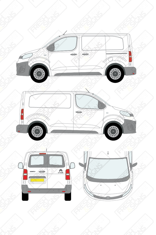 Van Graphics - Citroen | Dispatch | 2016-2024 | Short Wheelbase (L1) | With Rear Windows