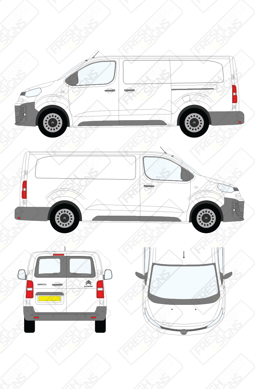 Van Graphics - Citroen | Dispatch | 2024-2025 | Long Wheelbase (L3) | With Rear Windows